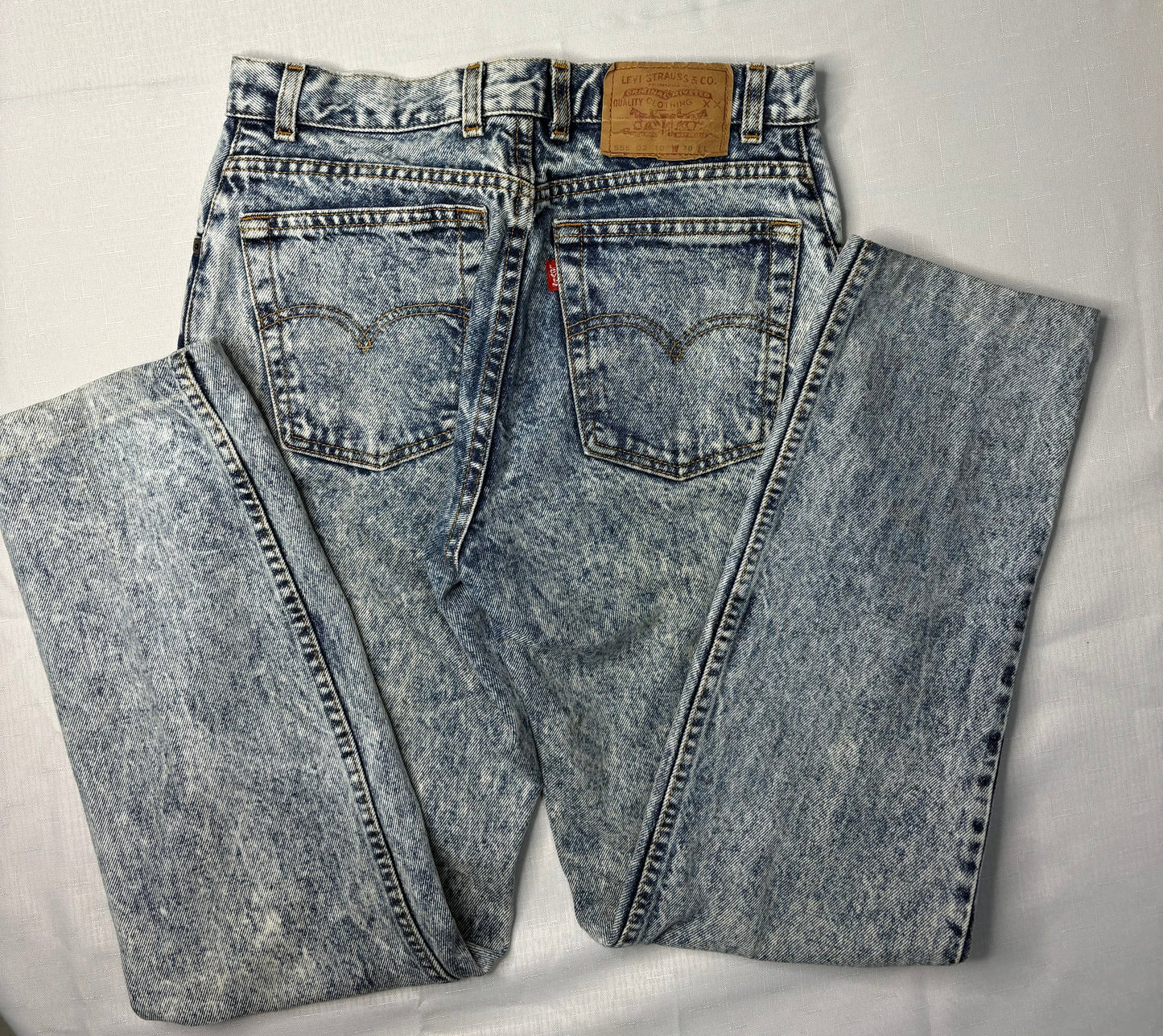 Vintage 'Levi 555' Acid Wash Denim Jeans
