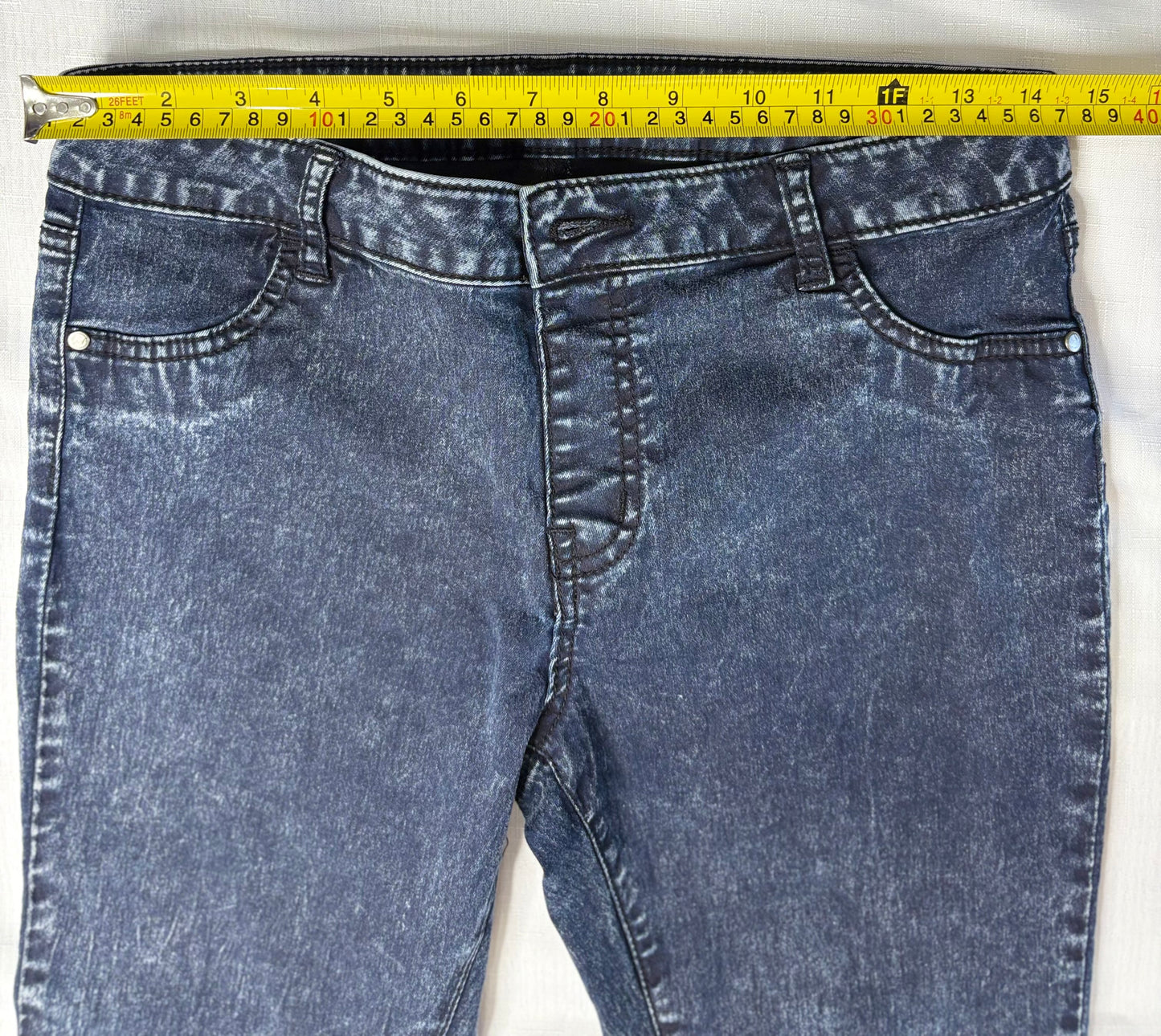 'Free Fusion' Black Acid Wash Skinny Jeans