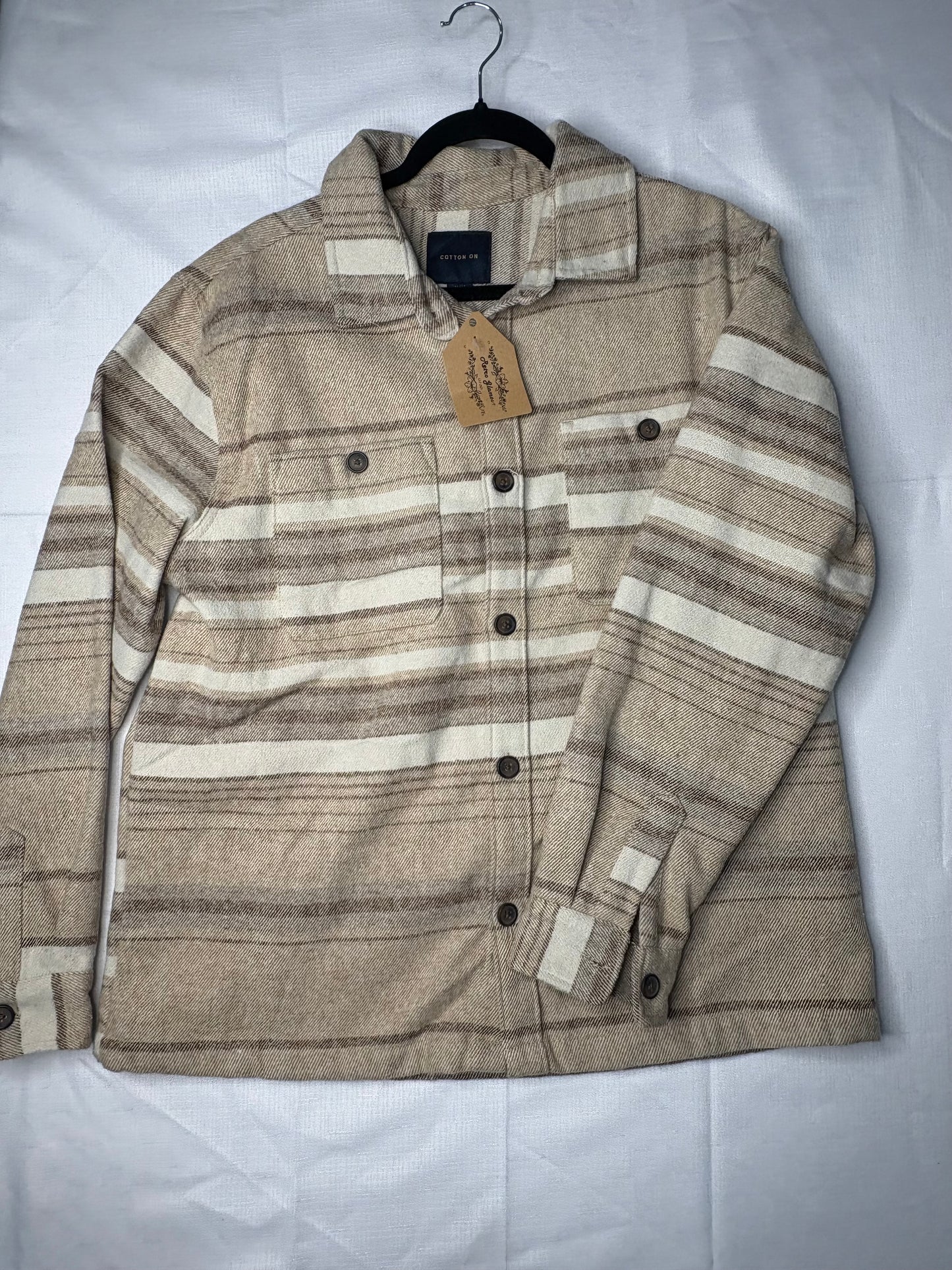 'Cotton On' Striped Plaid Jacket