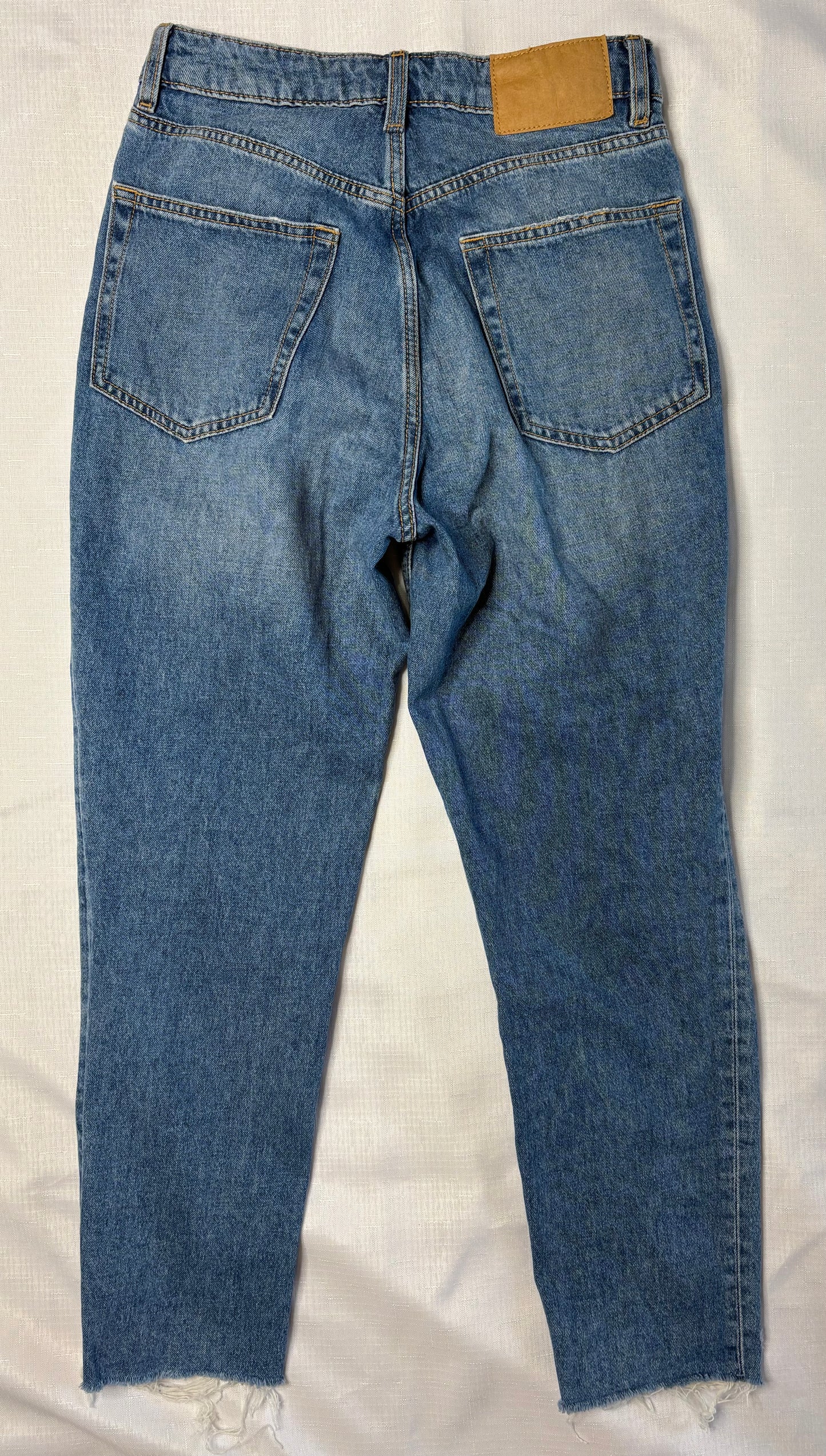 'H & M' Frayed Denim Jeans