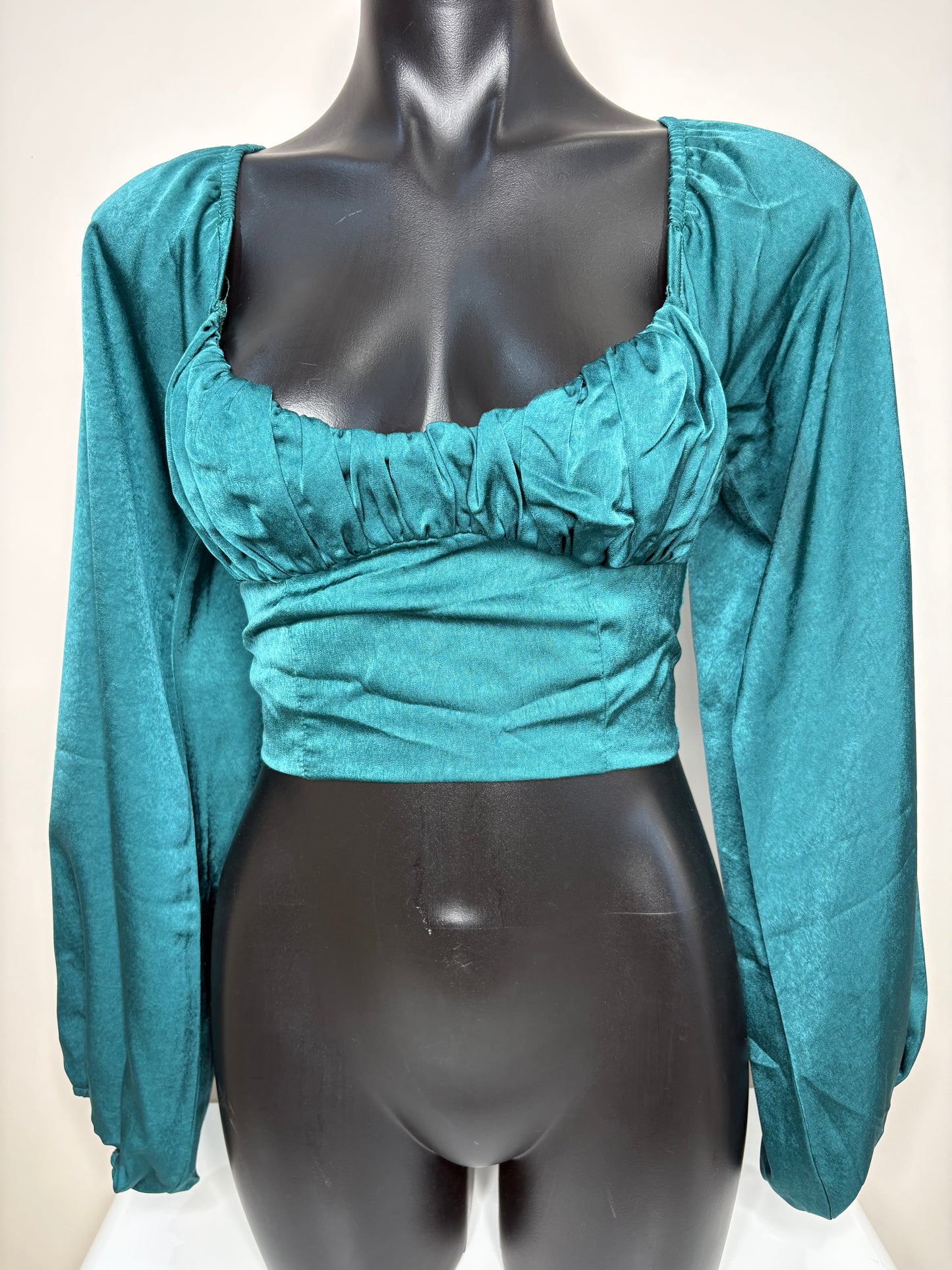 'Ally Fashion' Silk Green Blouse