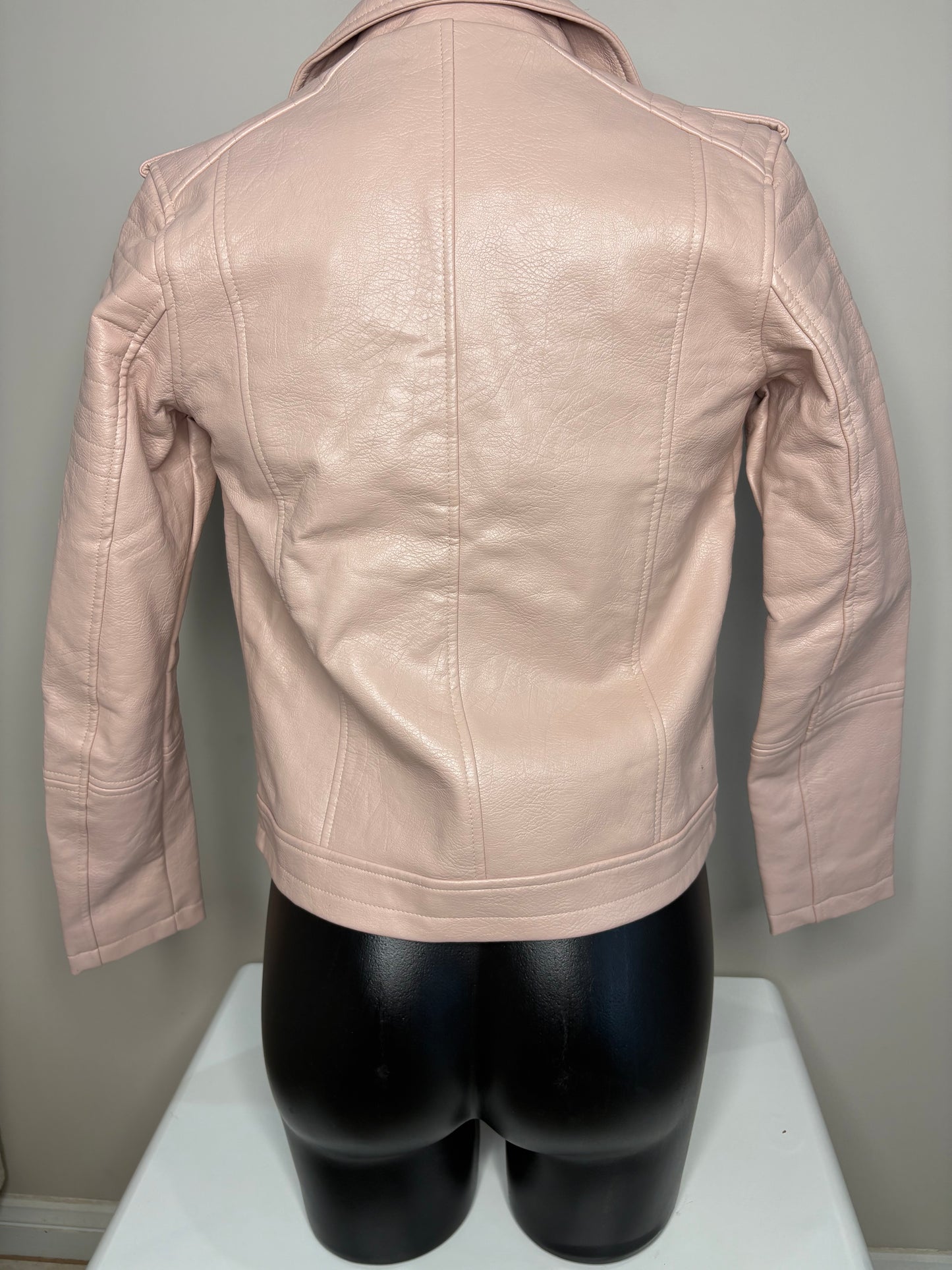 'Tilli' Pink Leather Jacket