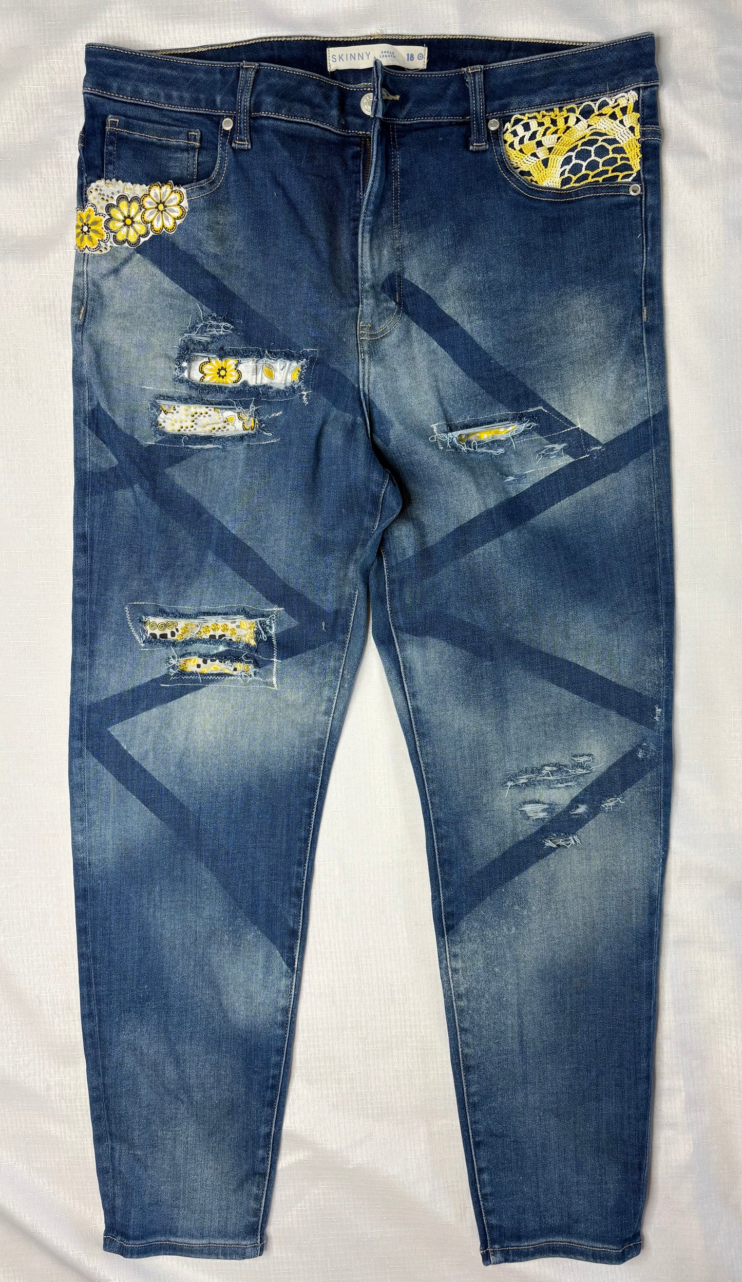 'Target' Upcycled Skinny Jeans