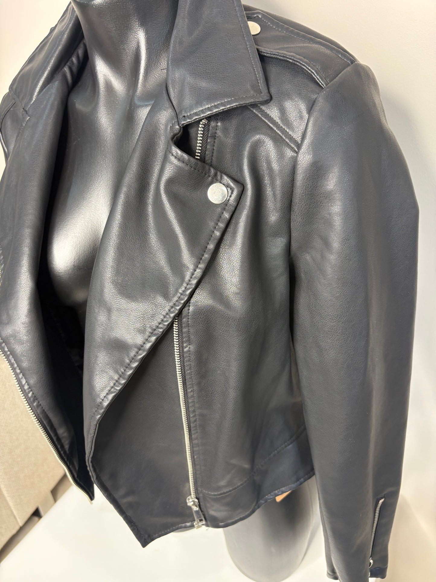 'Cotton On' Black Leather Jacket
