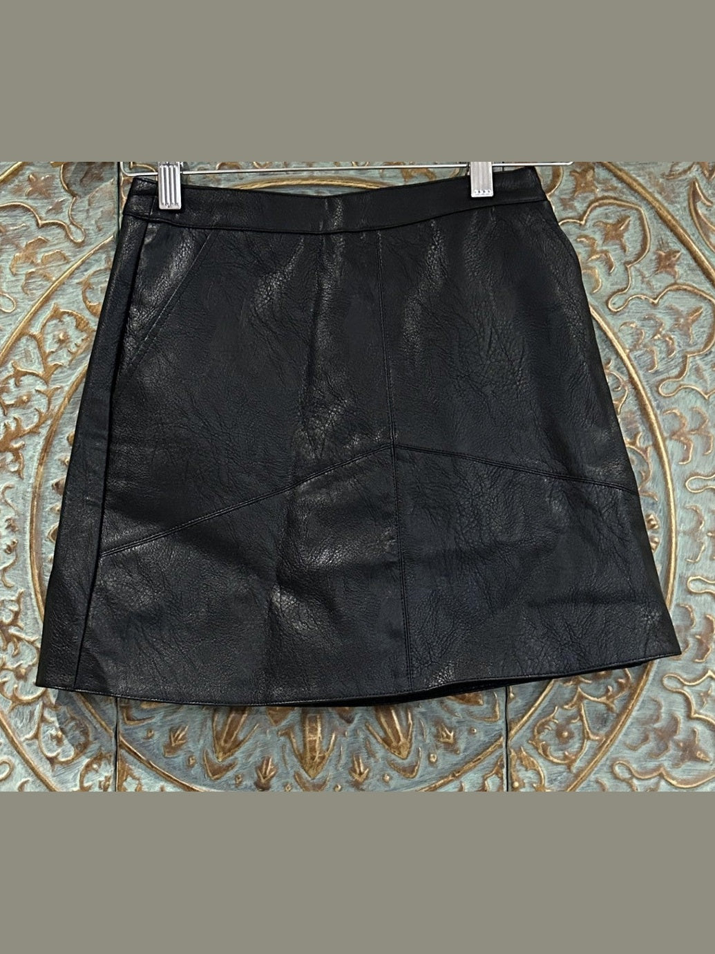 'Ally Fashion' A-line Leather Skirt