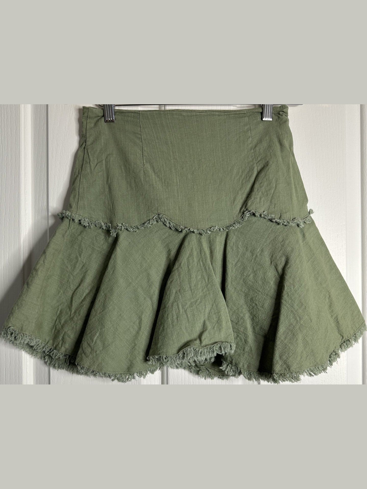 'Ally Fashion' Khaki Green Skater Skirt
