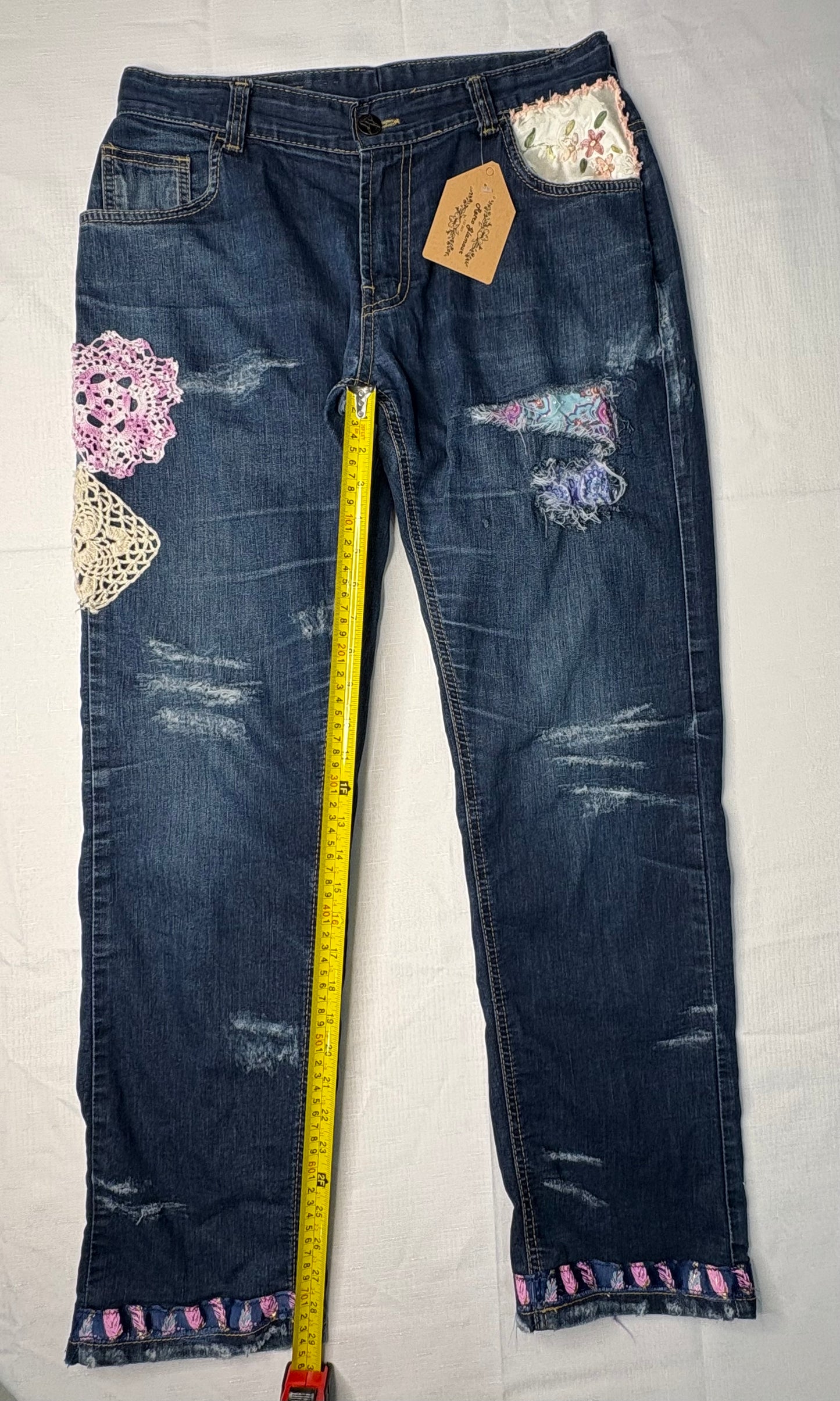 'DeMens Wing' Upcycled Denim Jeans