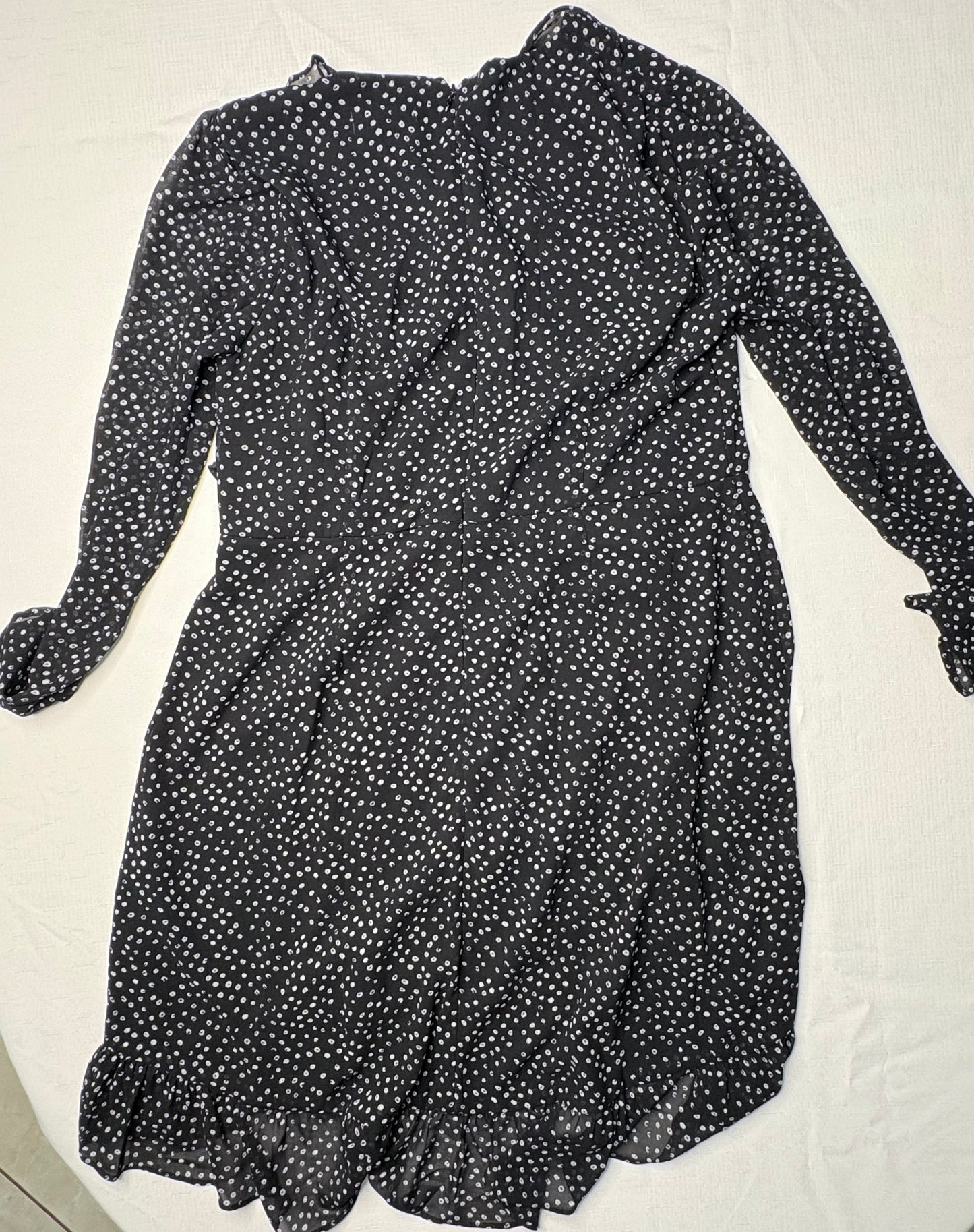 'Divine Avenue' Black Polka-Dot Print Skater Dress