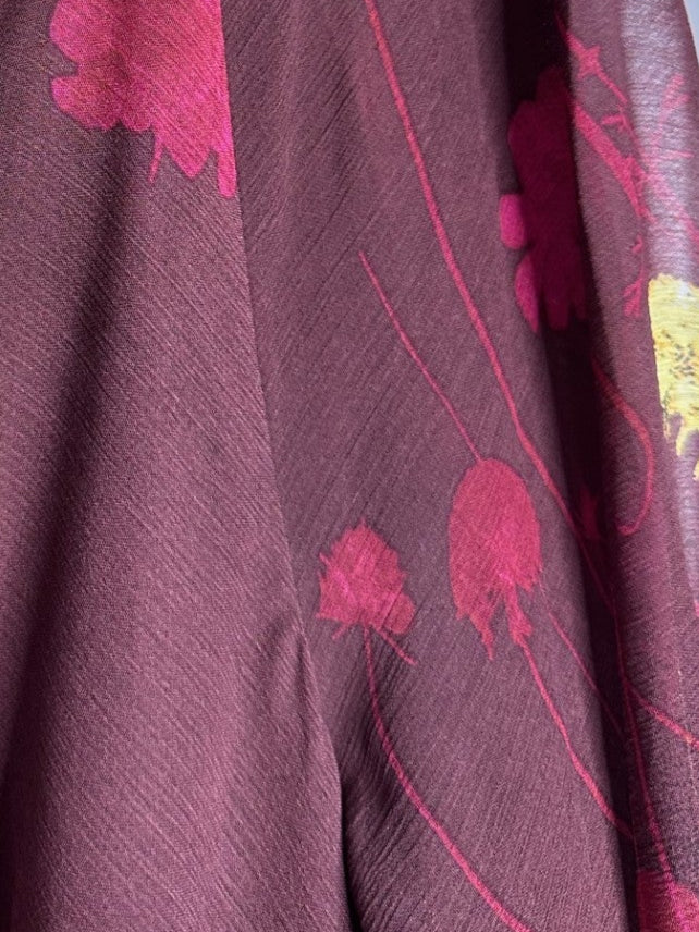 *NEW 'Anna York Collection' Burgundy Floral Blouse