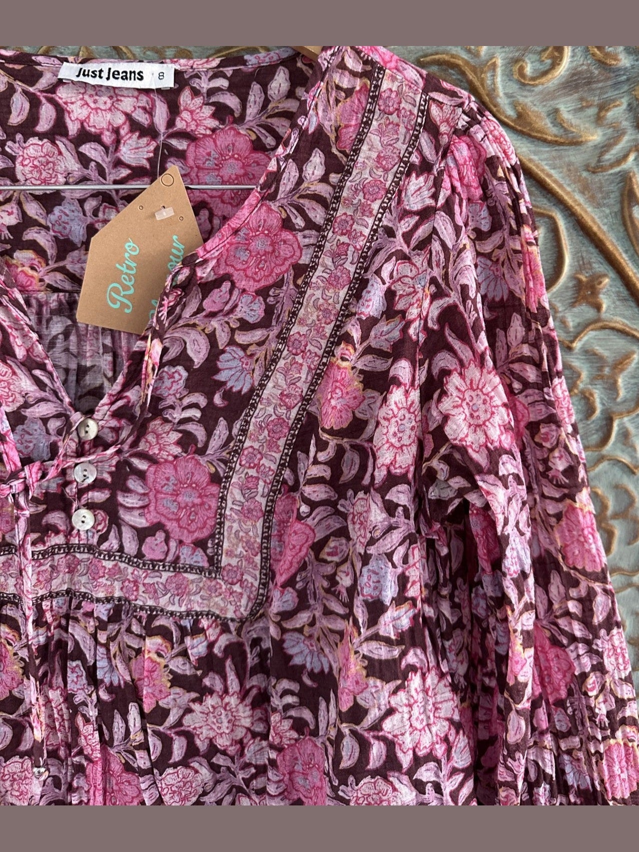 'Just Jeans' Pink Floral Blouse