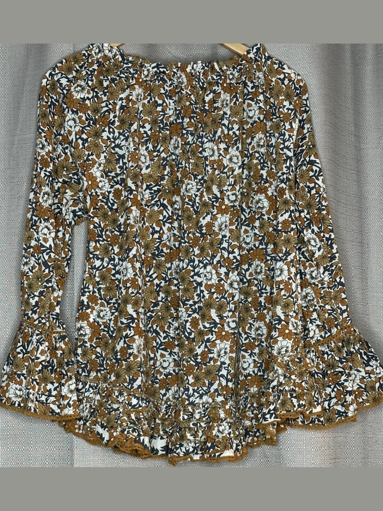 'Free Culture' Boho Floral Peplum Blouse