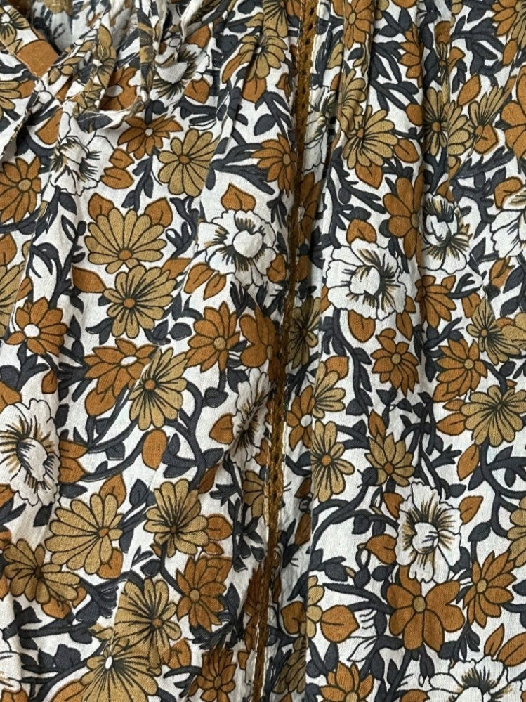 'Free Culture' Boho Floral Peplum Blouse