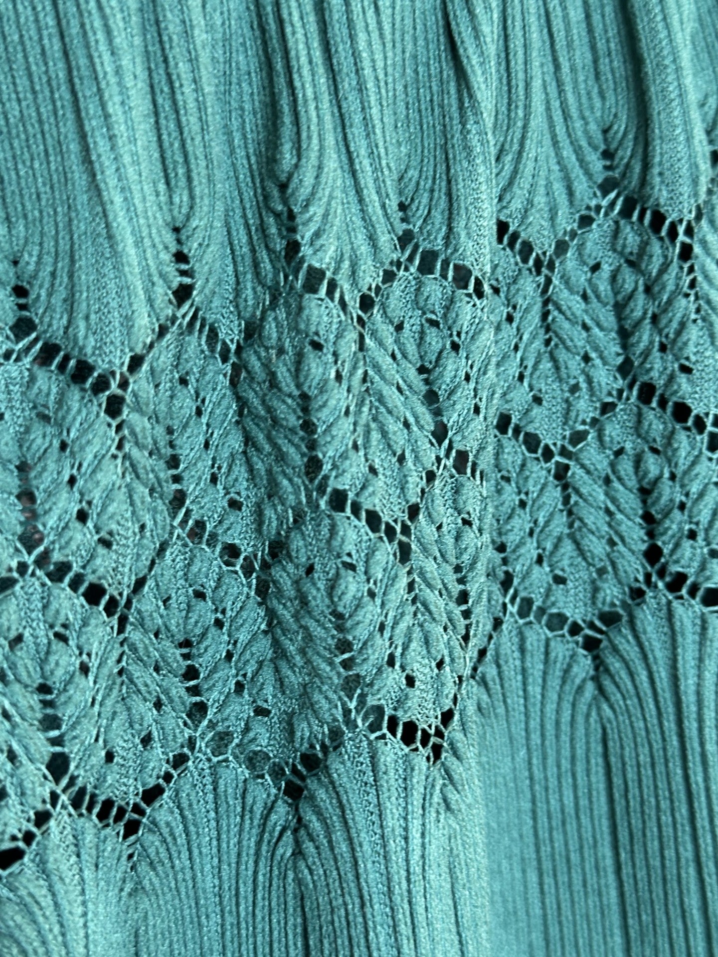 'Free People' Emerald Green Scalloped Blouse