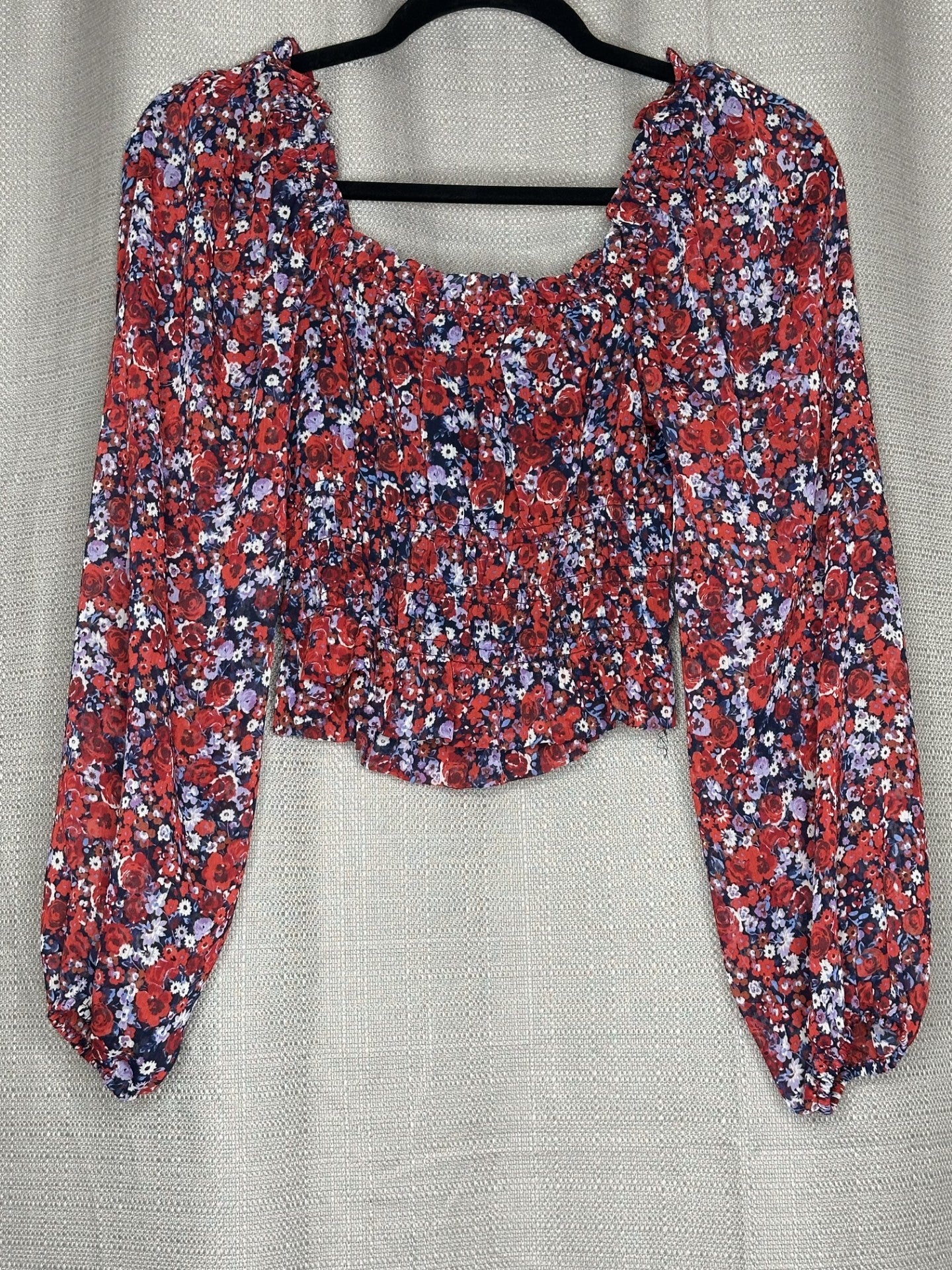 'Miss Shop' Rose Garden Off-Shoulder Blouse