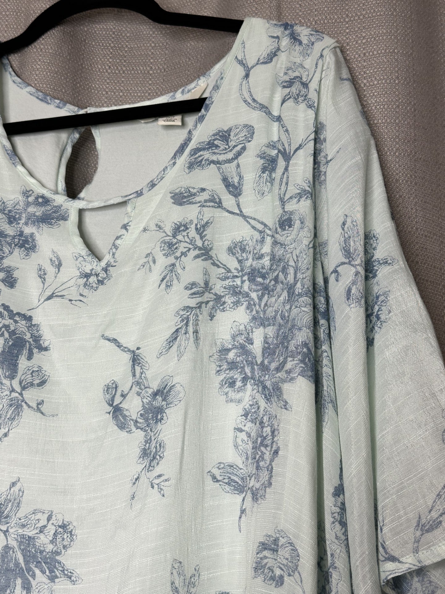 'BeMe' Light Blue Floral Blouse