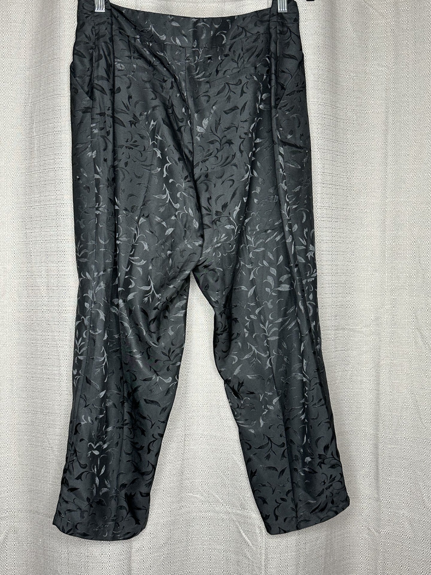 *NEW 'Crossroads' Floral Embossed Black Pants