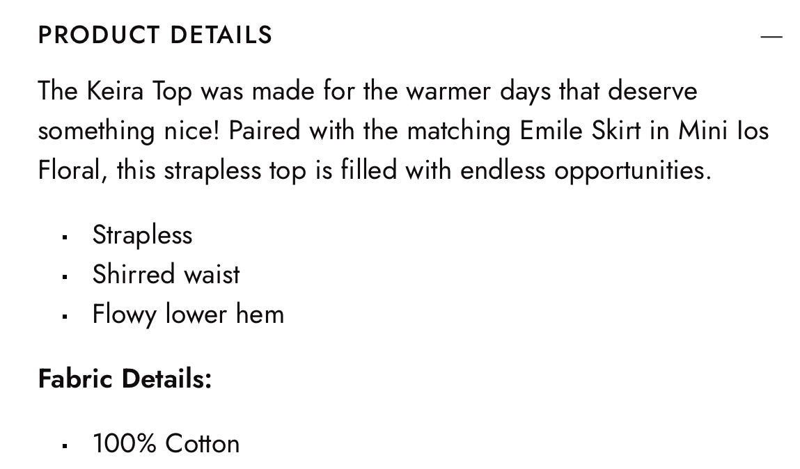 NEW 'Keira' Blue Dee Dee Floral Tube Top