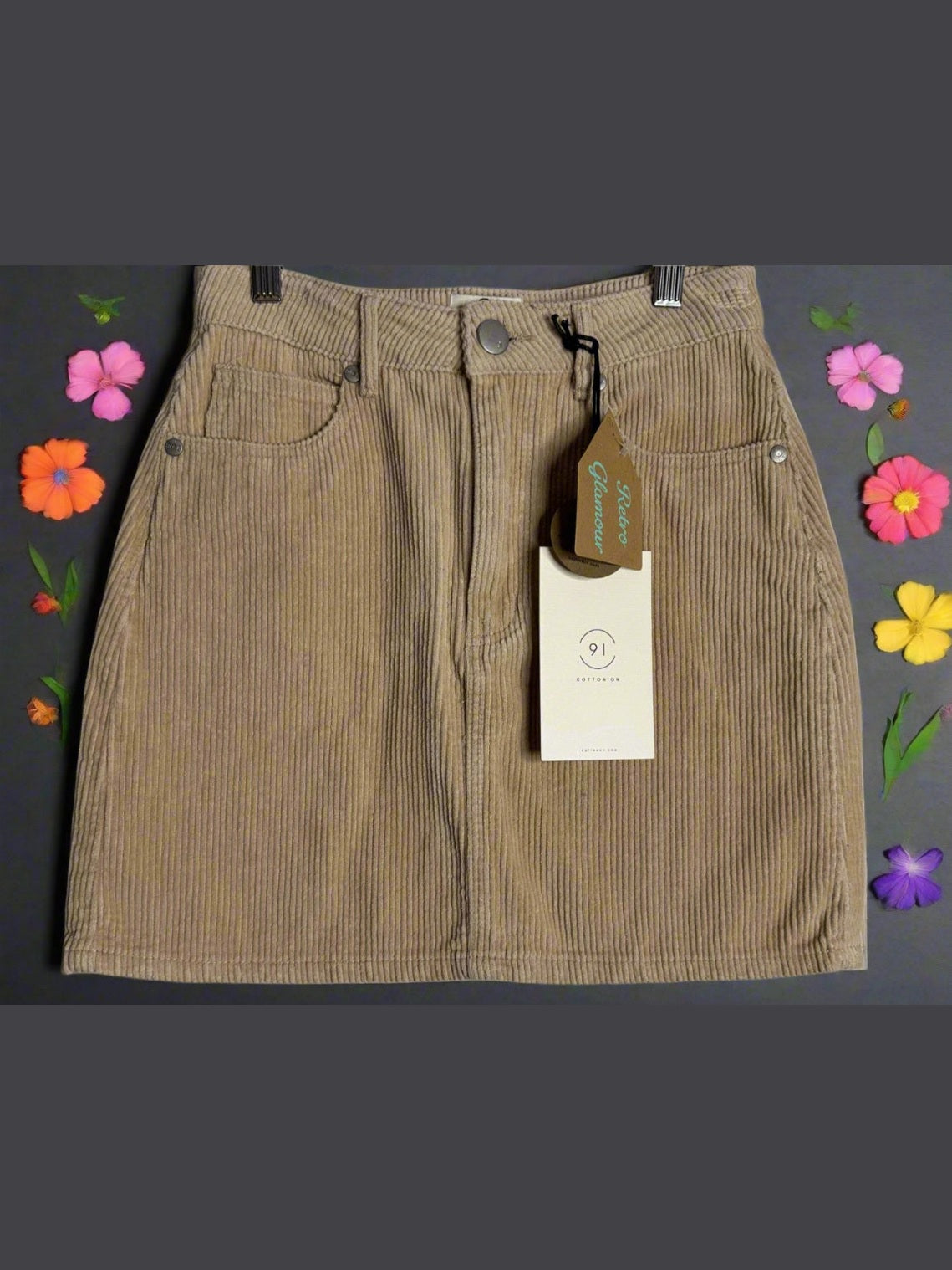 'Cotton On' Cream Corduroy Skirt