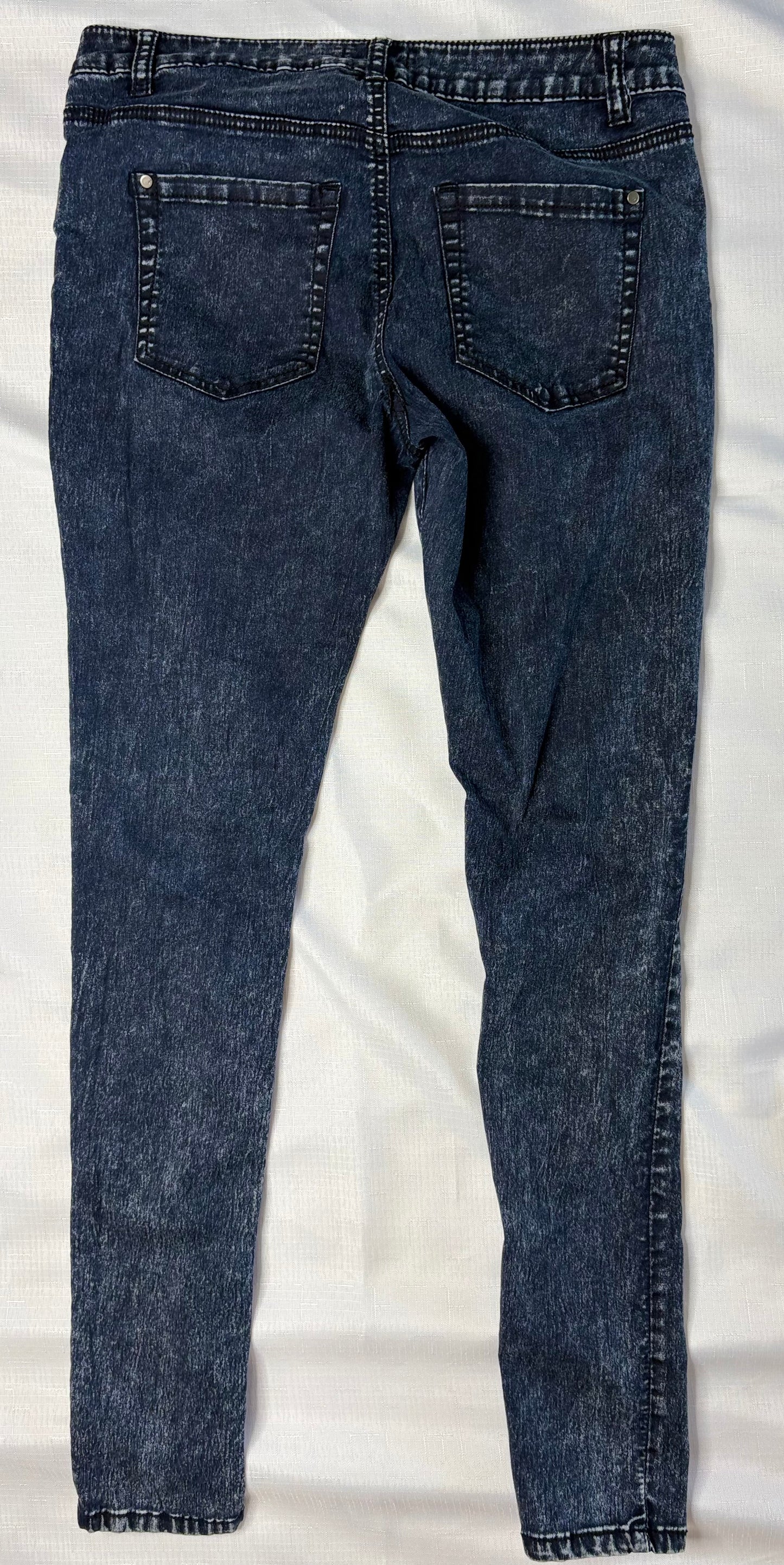 'Free Fusion' Black Acid Wash Skinny Jeans