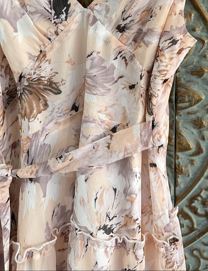 'Ally Fashion' Floral Ruffle Dress