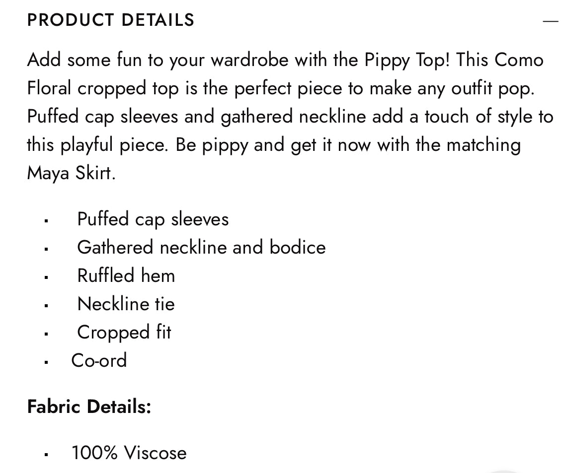 NEW 'Pippy' Como Floral Blouse