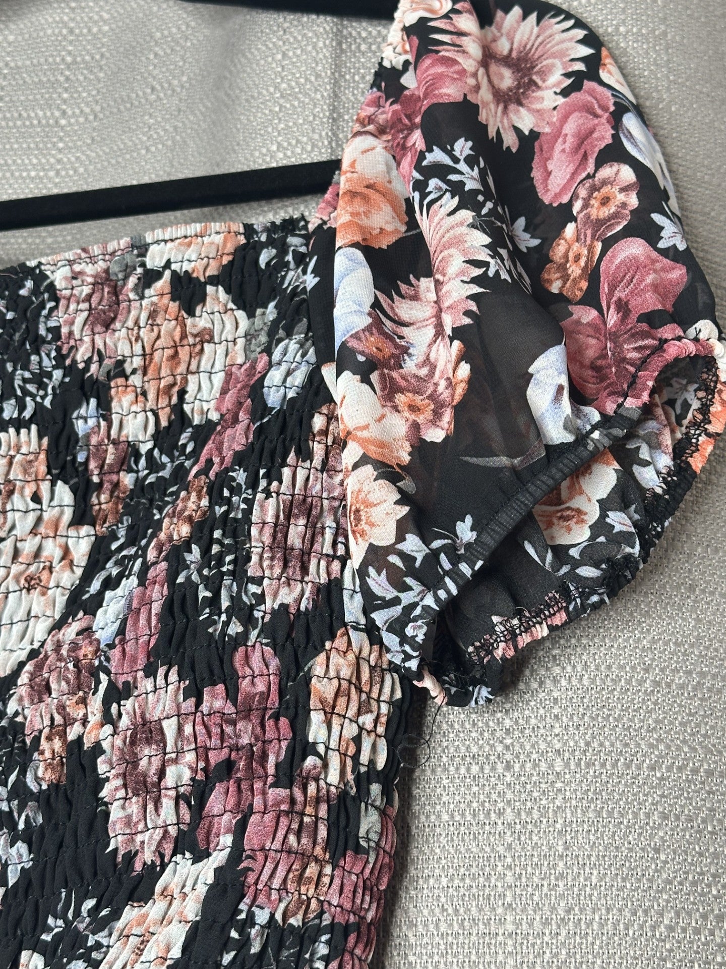 Floral shirred Top