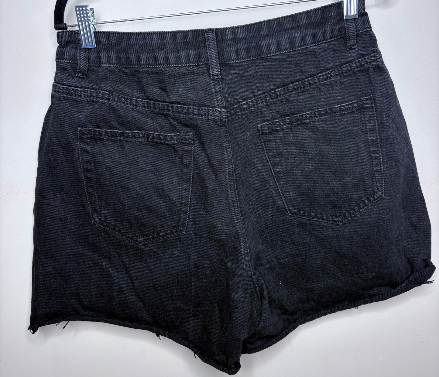'Atmos & Here' Black Denim Shorts