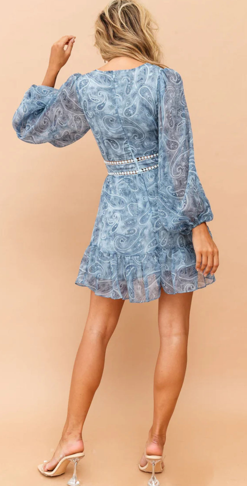 'Sage & Paige' NEW Blue Paisley Skater Dress