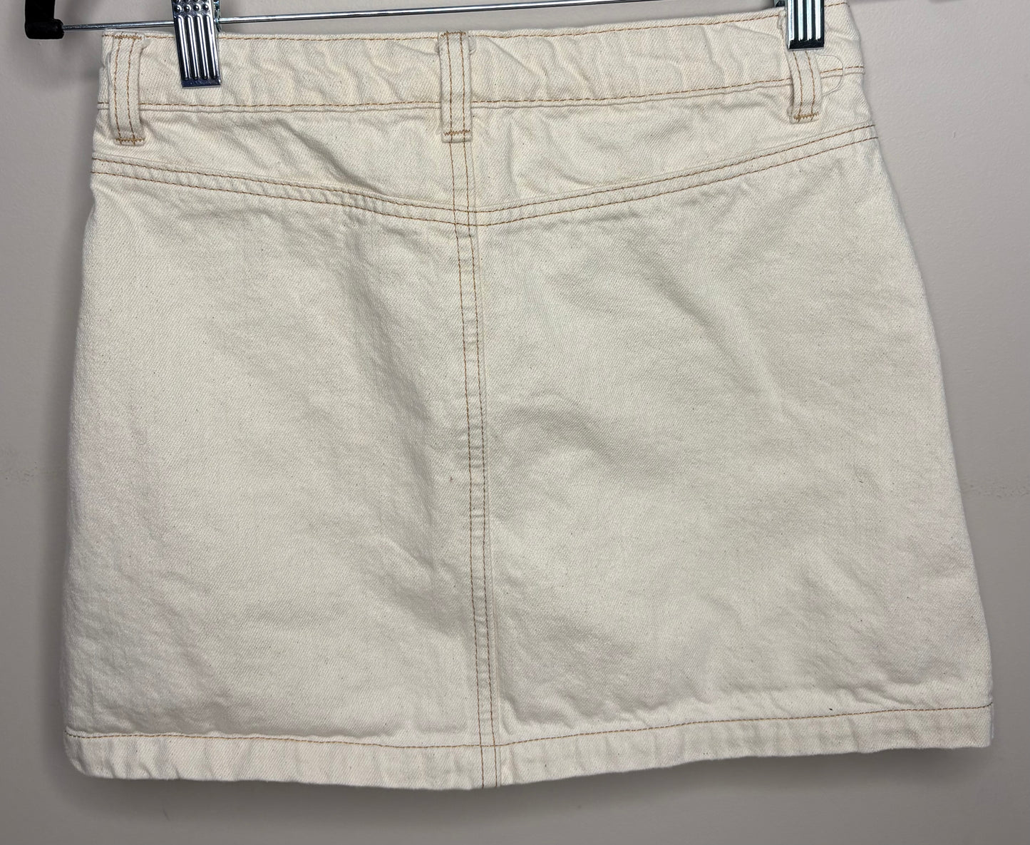 'Seed Teen' Cream A Line Denim Skirt