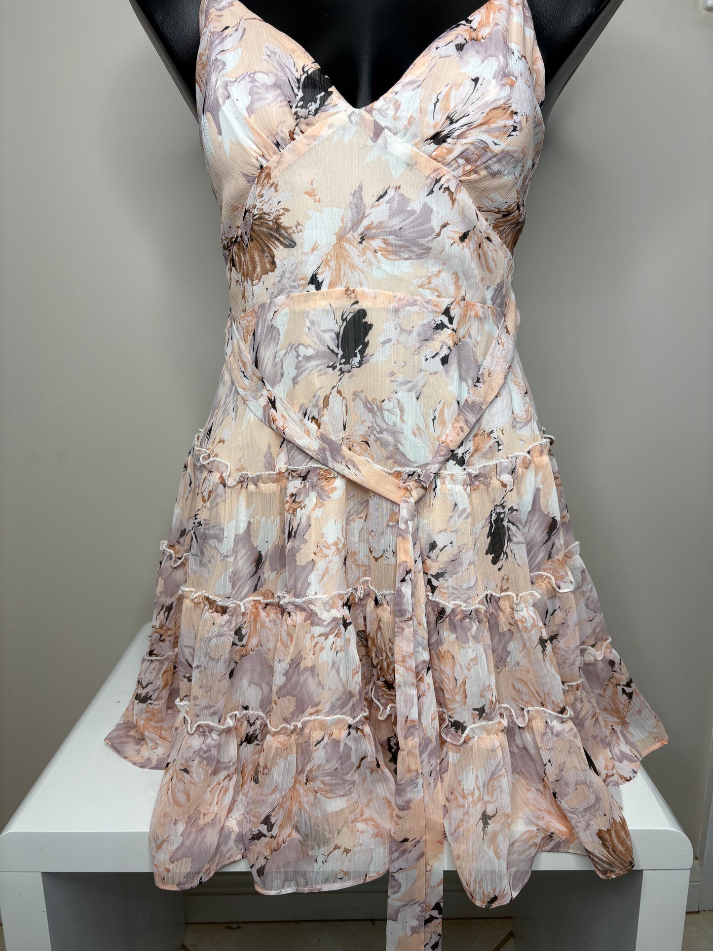 'Ally Fashion' Floral Ruffle Dress