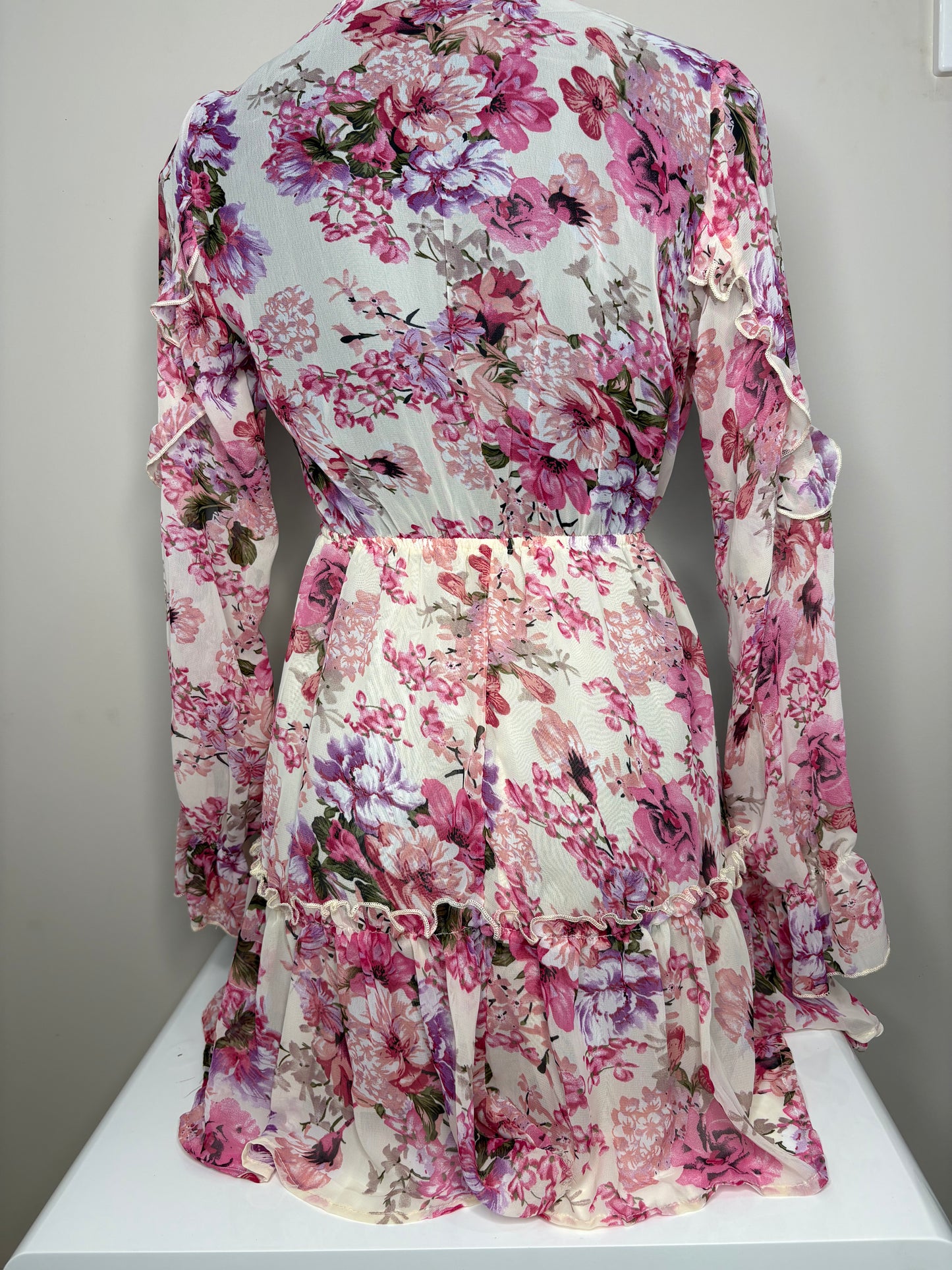Pink Floral Skater Dress