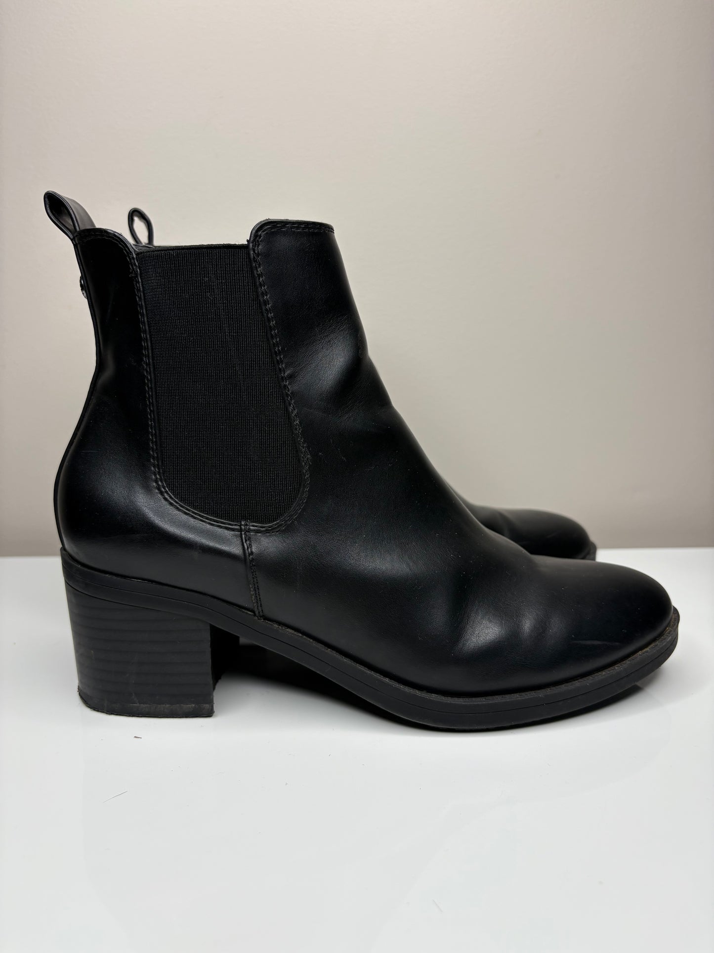 'Betts' Black Leather Boots