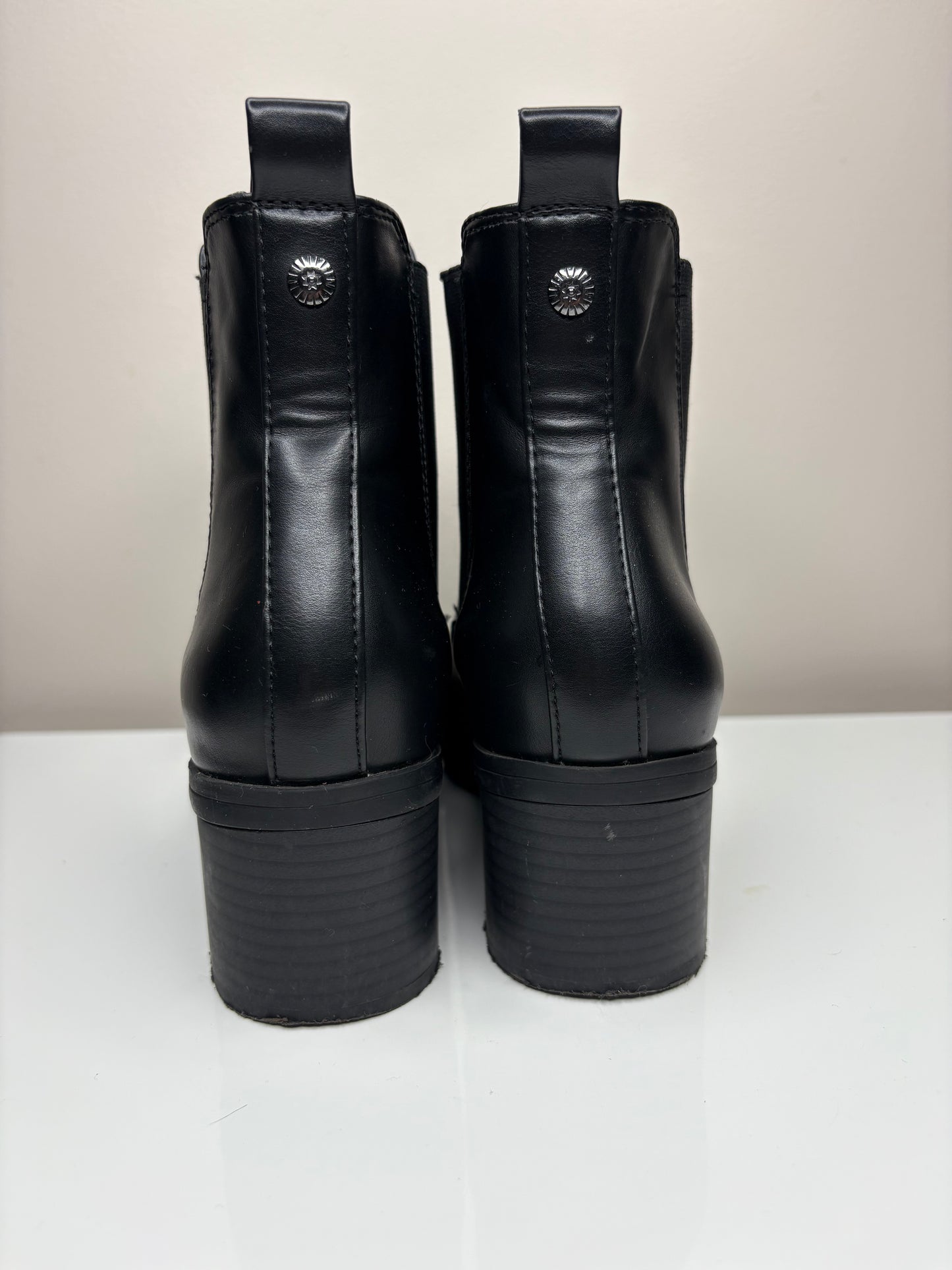 'Betts' Black Leather Boots