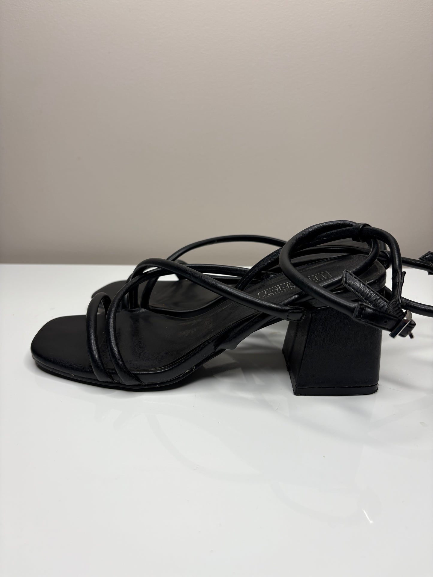 'Therapy' Harper Black Strap Heels