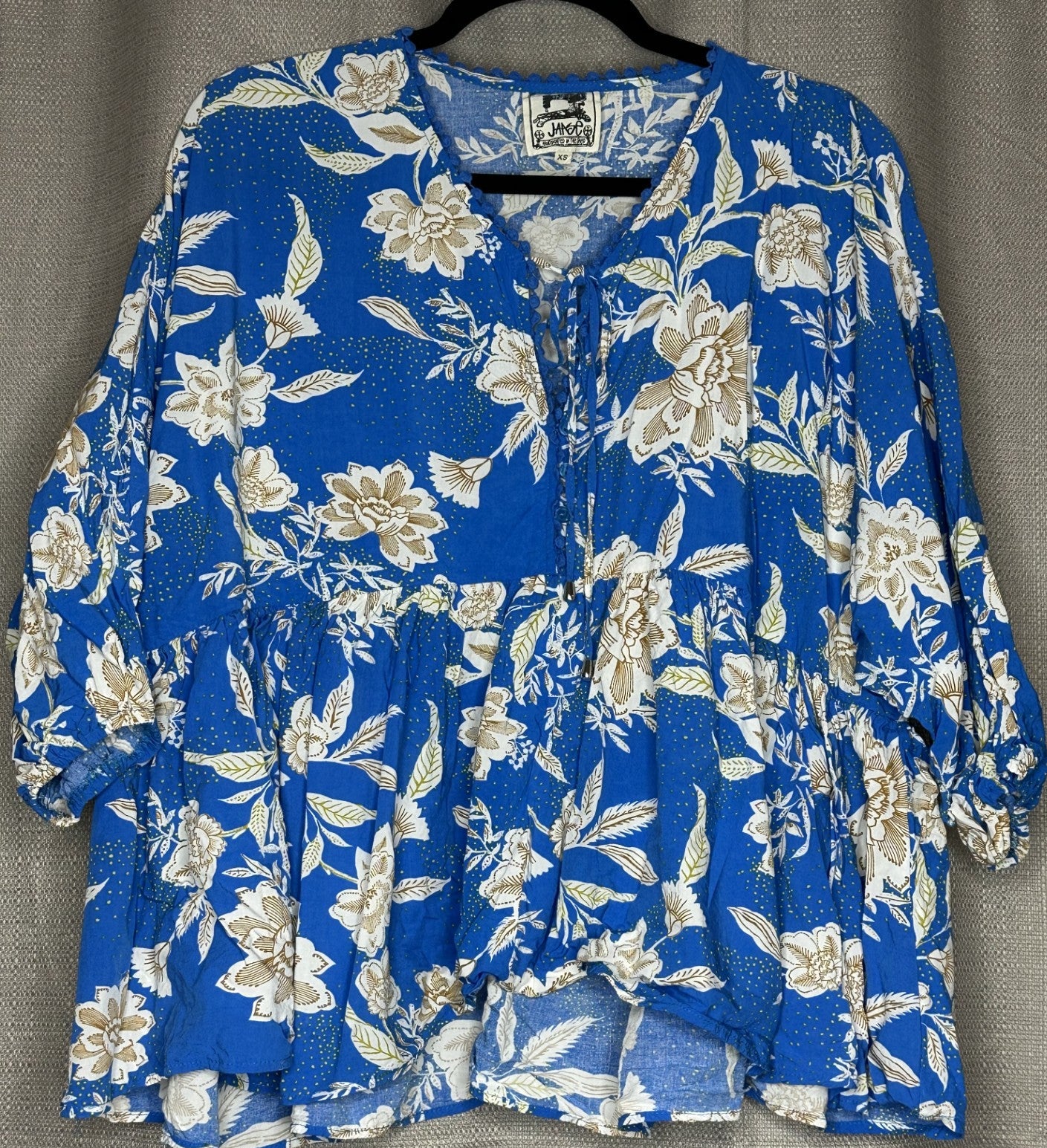 JAASE Bright Blue floral Top