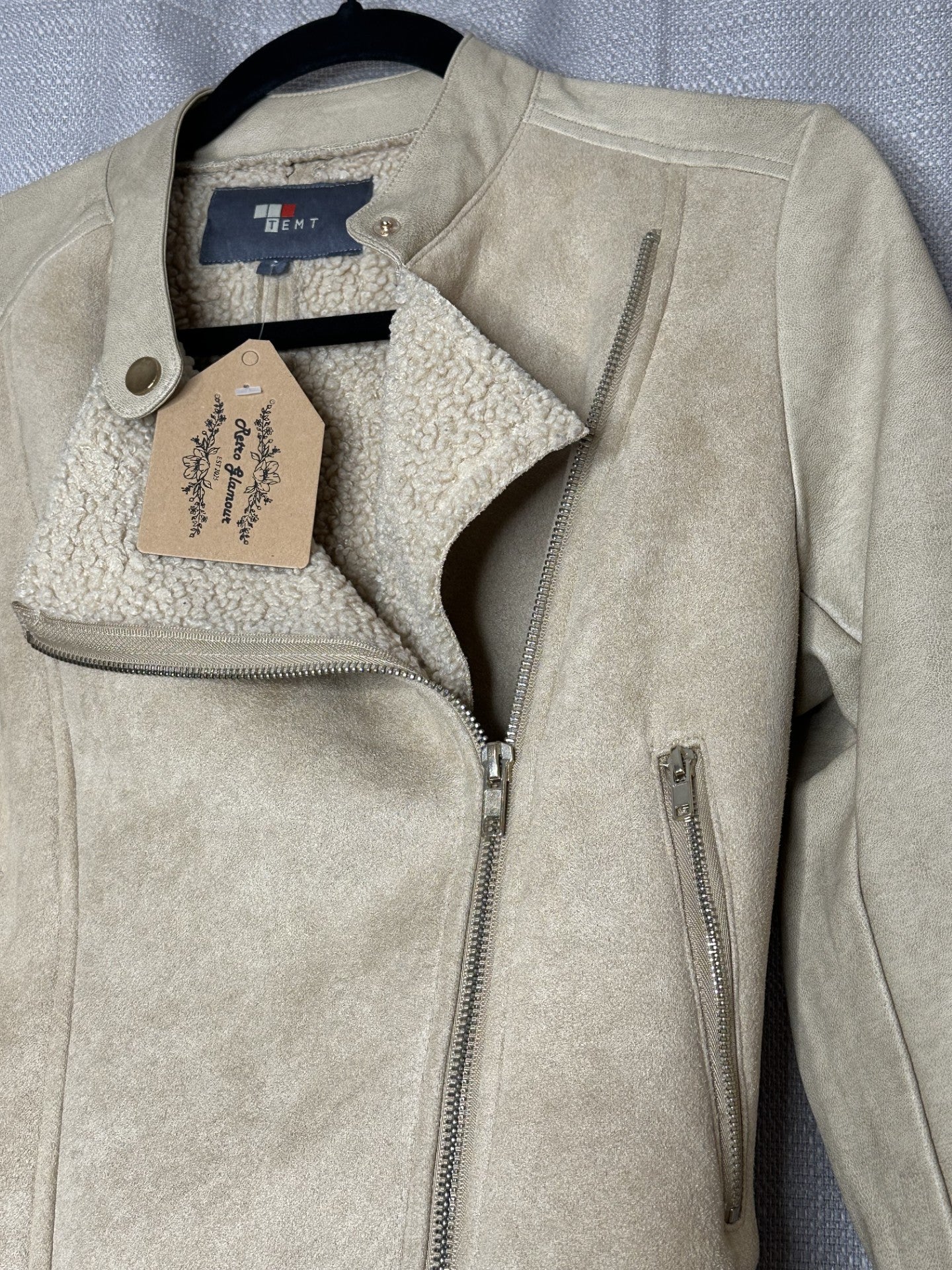 'TEMT' Suede W/Woollen Jacket