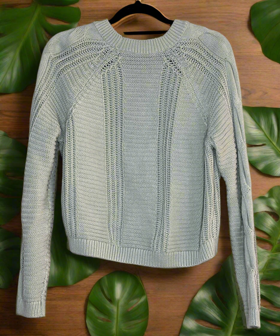 'Jay Jays' Green Cable Knit Jumper