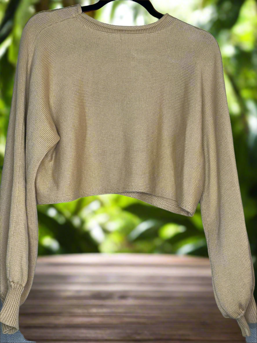 'Petal & Pup' Knit Cropped Jumper