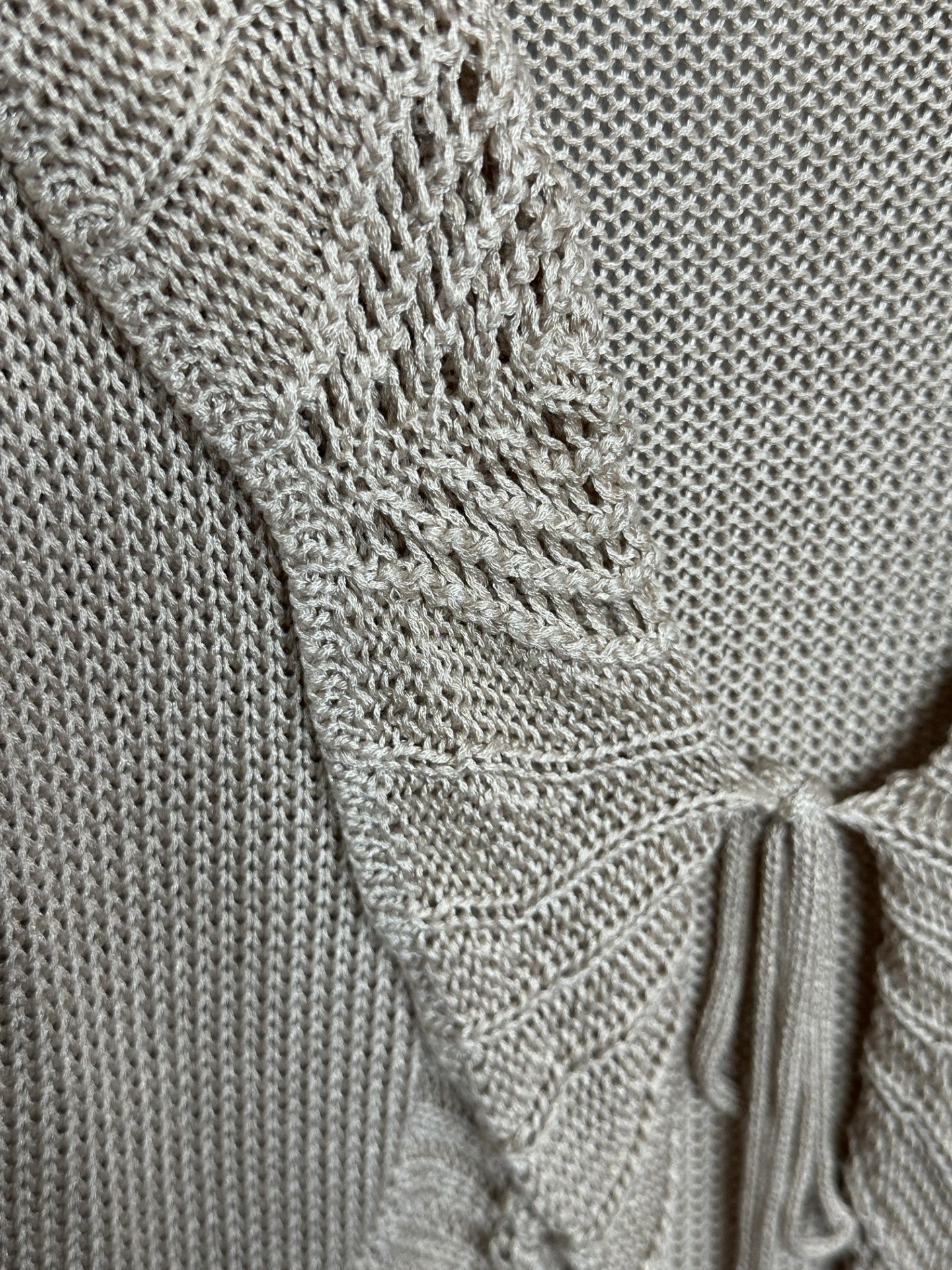 Beige Bell Sleeve Cardigan