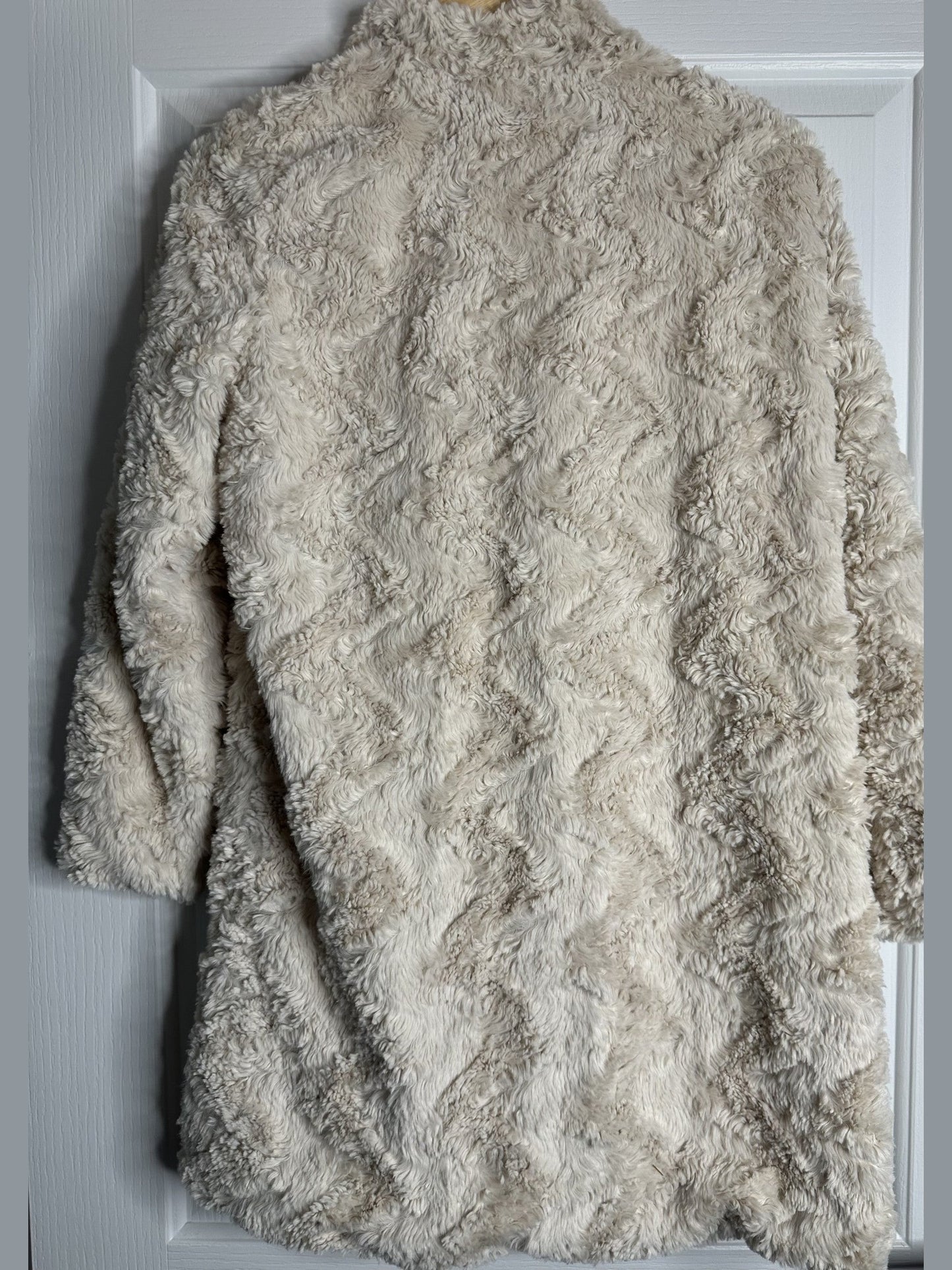 'Rockmans' Cream Fur Jacket
