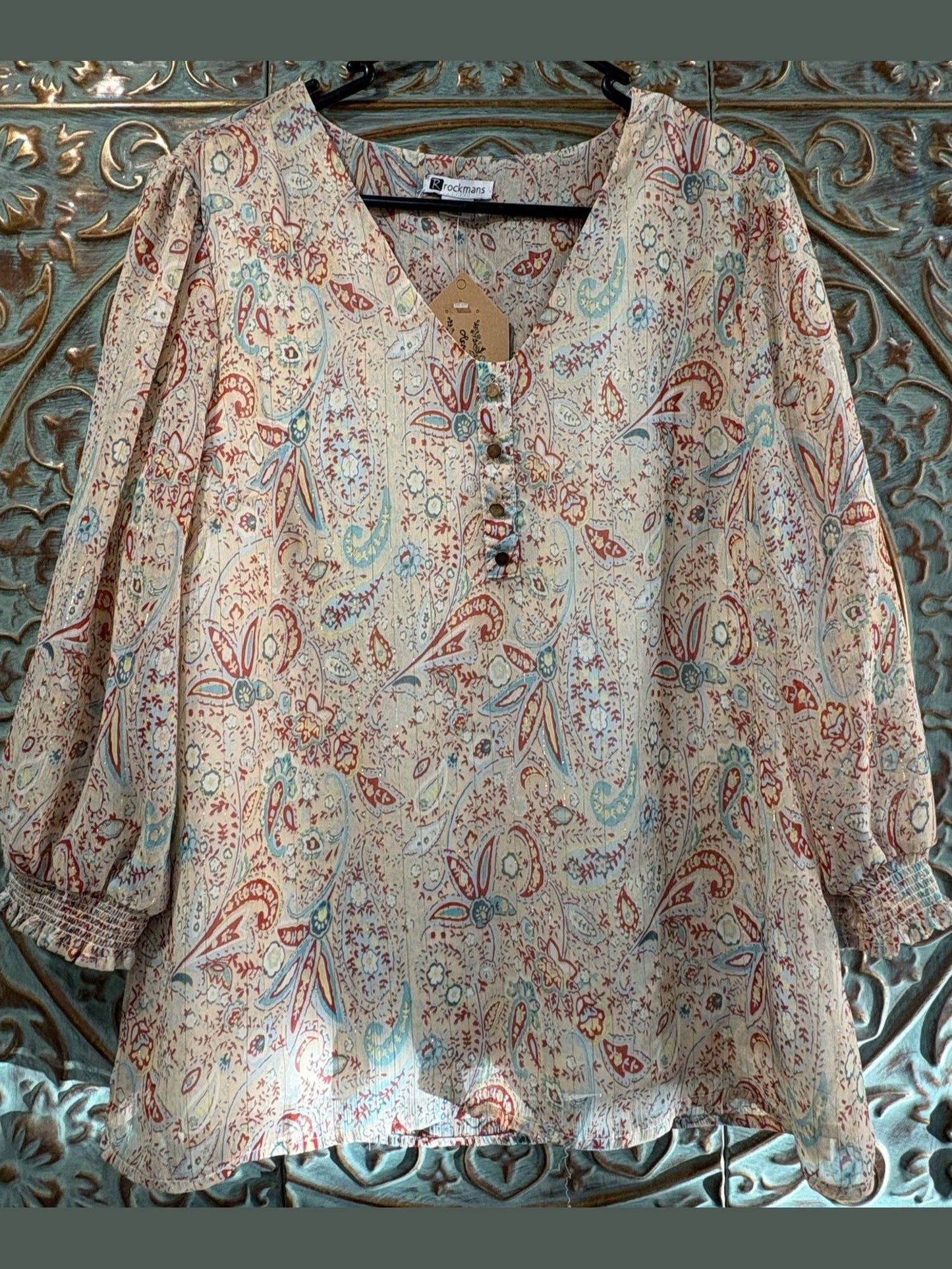 'Rockmans' Paisley Blouse