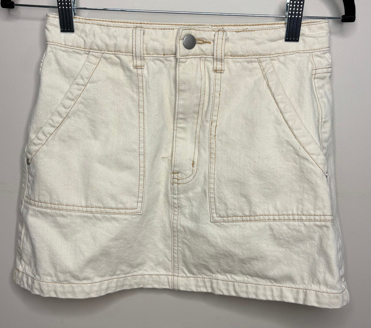 Seed Teen' Cream A Line Denim Skirt