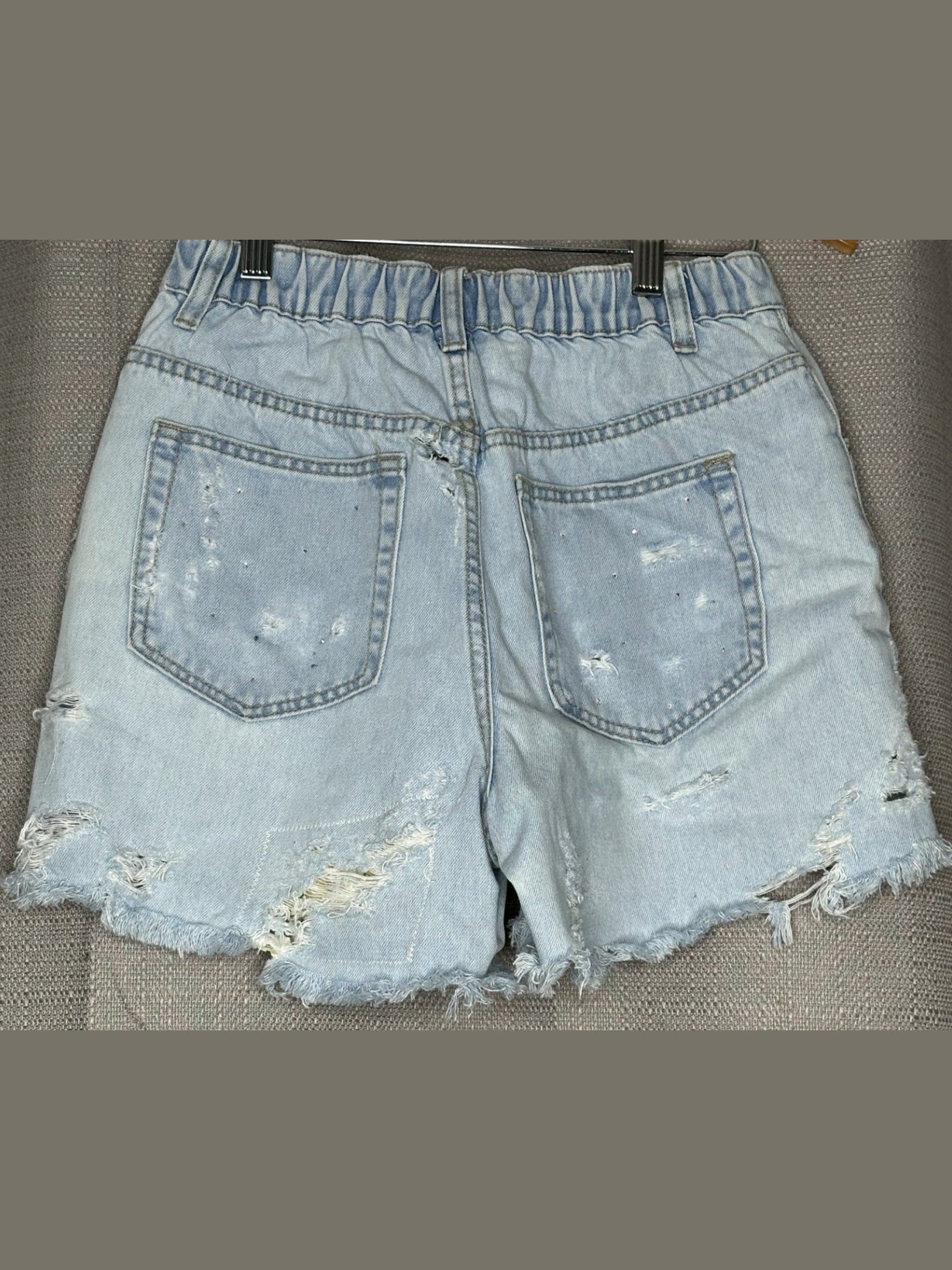 High-waisted 'Ally Fashion' Floral Denim Shorts