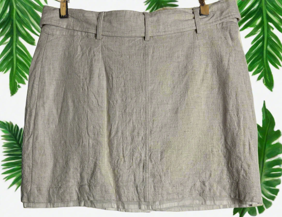 'Mink Pink' Linen Safari Skirt