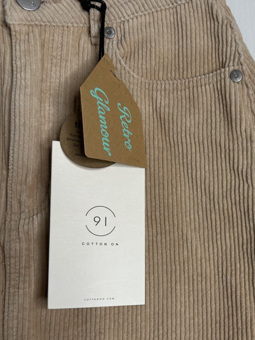 *NEW 'Cotton On' Cream Corduroy Skirt