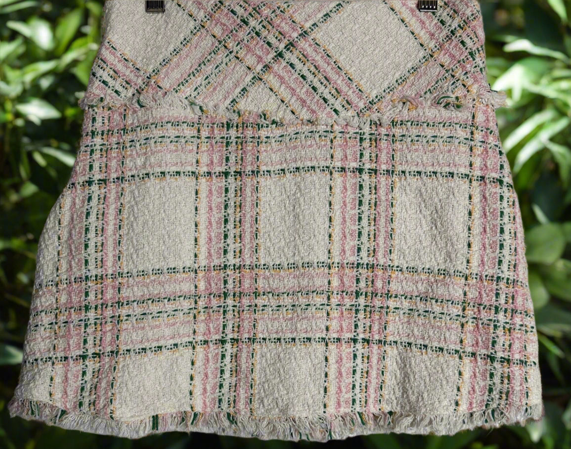 'Zara' Woven Tartan Mini Skirt