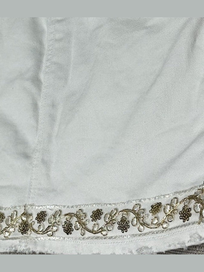 Gold Embroidered 'Rusty' Denim Skirt