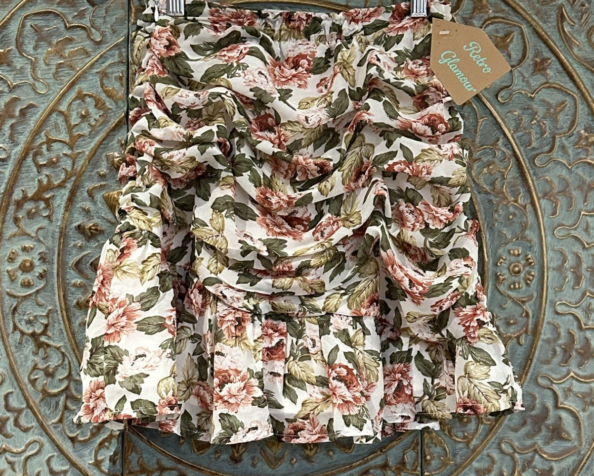 'Ally Fashion' Floral Ruffle Skirt