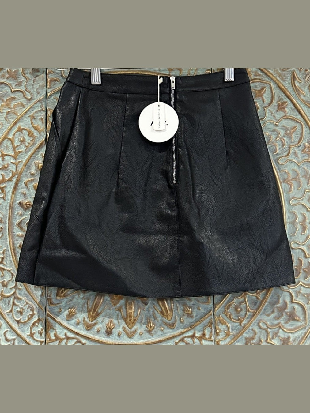 'Ally Fashion' A-line Leather Skirt