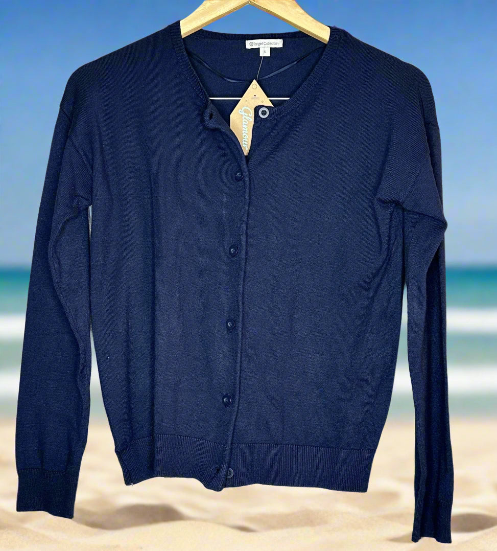 'Target' Navy Cardigan